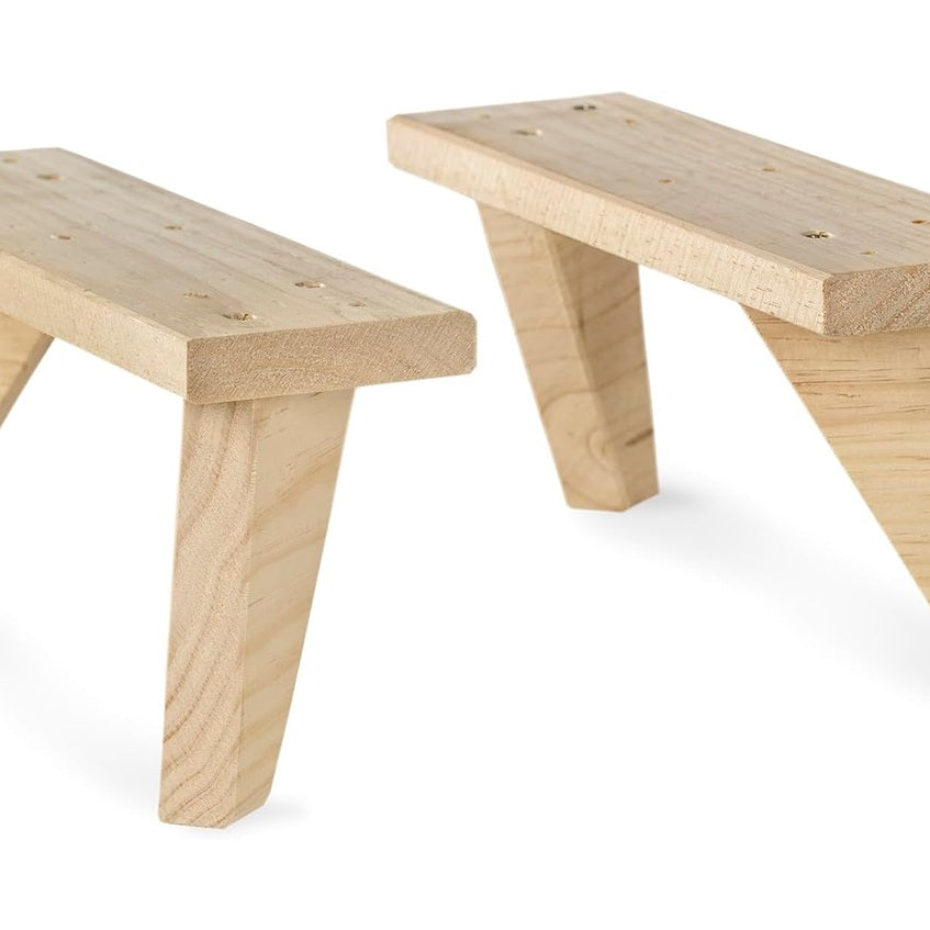 268729 - Astigarraga Set Kit Line me 2 këmbë dinamike, dru pishe i fortë - 13 cm lartësi