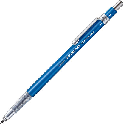 269431 - STAEDTLER Laps mekanik Mars Technico 780 C (cilësi e lartë, me kapëse metalike dhe majë HB, mprehëse e integruar për majë, ngjyrë fuçie) blu, 1 copë (1 pako)