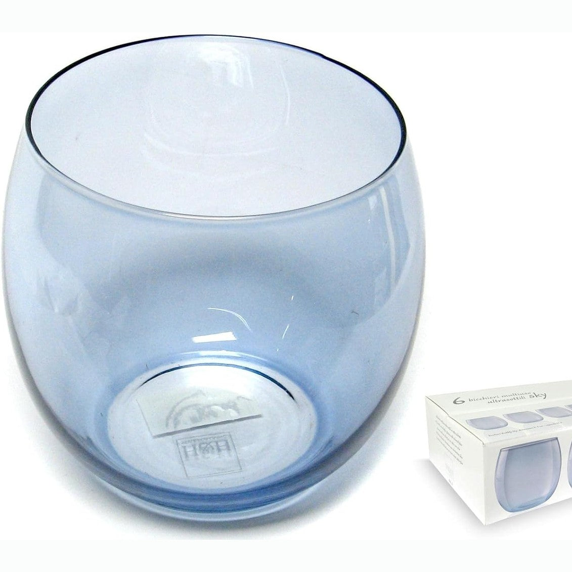 187603 - H&H - Set Gota Prej Qelqi, 6 Copë, Ngjyra Qielli Blu - Përdorim i Përditshëm dhe për Festa