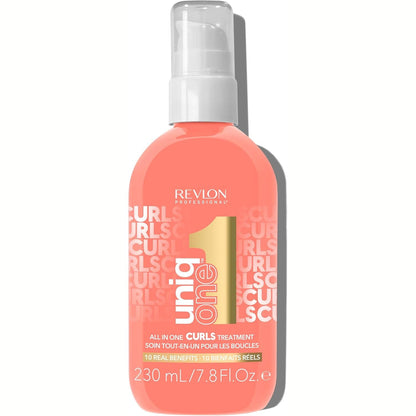 317817 - REVLON PROFESSIONAL UniqOne Curls Trajtim, 230 ml, Maskë flokësh pa shpëlarje për flokë kaçurrela, vegan