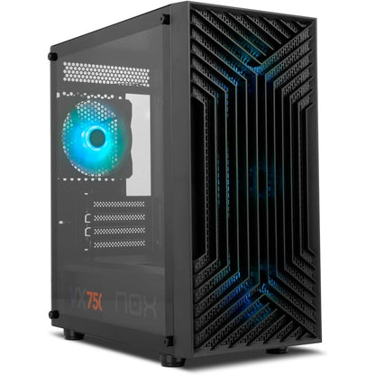 273180 - NOX Kullë XTREME INFINITY EPSILON M-ATX/ITX ARGB Rainbow, Rrjetë e përparme, Panel anësor prej qelqi të temperuar, 4 ventilatorë, Kartë grafike deri në 310 mm, USB 3.0, e zezë