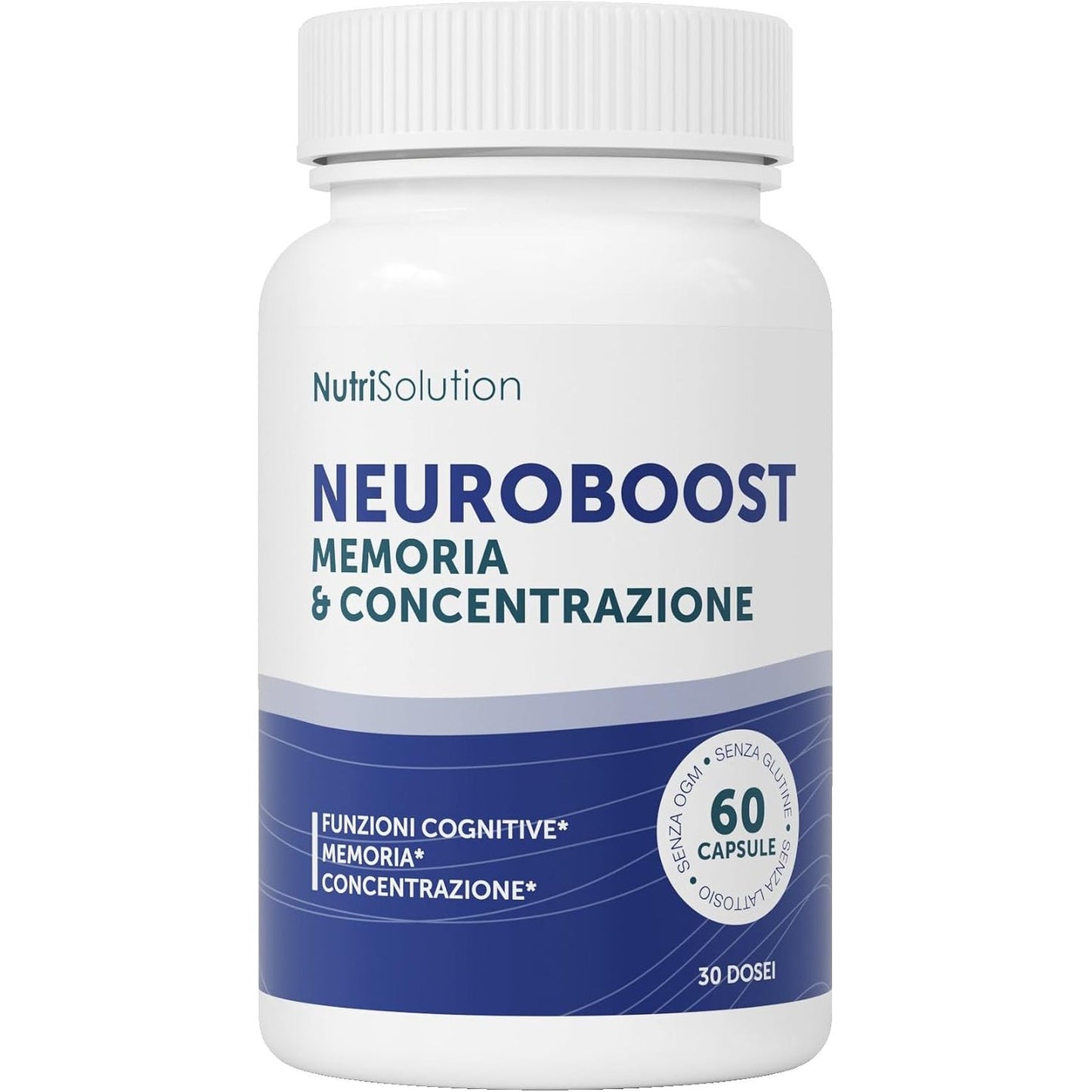 321046 - NUTRISOLUTION Neuro Boost | Rritje Kognitive dhe Energjie | Vitamina B, Ginkgo Biloba, Bacopa, Acid Alfa Lipoik | Vegan | Prodhuar në Francë