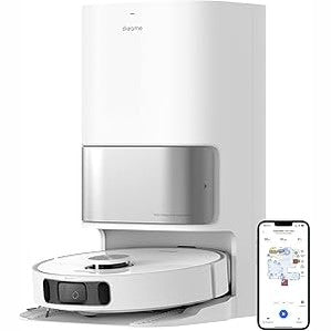 116224 - DREAME L10S Ultra - Fshesë Robotike me Korrent, Zbulim automatik të Pengesave 3D, 5300Pa për Qilima dhe Qime Kafshësh Shtëpiake, Kapacitet Baterie 210m, Kontrollueshme përmes WiFi/APP, Ngjyra e Bardhë