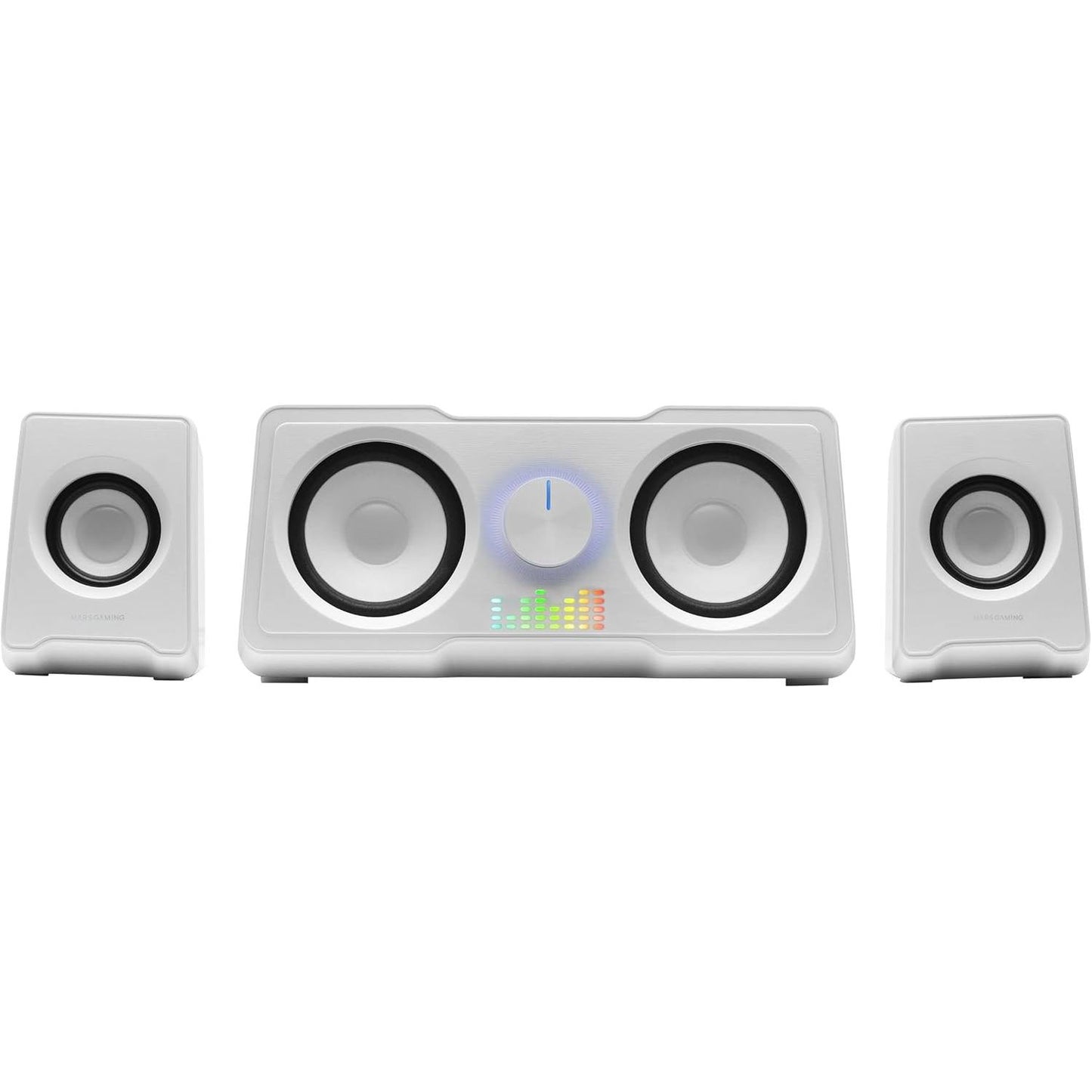 266644 - MARS GAMING MS22, Altoparlantë Kompaktë Lojërash 2.2, RGB Flow, Subwoofer + 4 Drajverë Aktivë, DSP Sound 35W, të Bardha