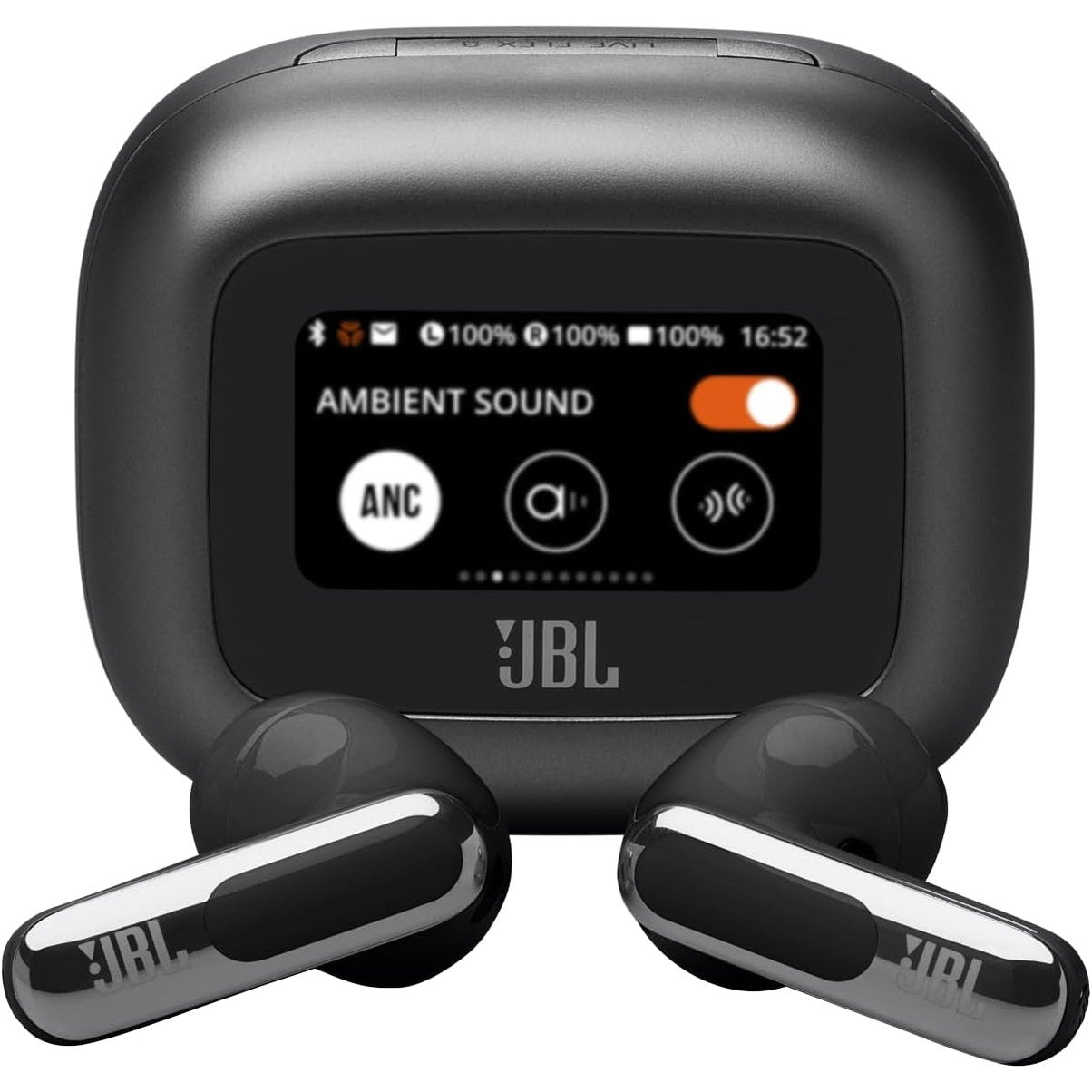319347 - JBL Kufje Live Flex 3, pa tel Bluetooth, jetëgjatësi baterie 50 orë, Anulim zhurme, Zë JBL Signature, IP54, me maja veshësh, të zeza
