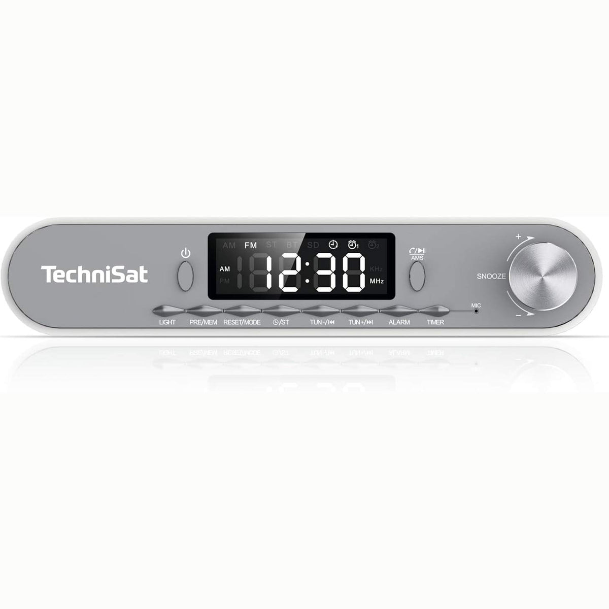 295727 - TECHNISAT RADIO KUZHINË - Radio kuzhine nën dollap - FM/AM - Ekran LED - Dritë pune - Kohëmatës - Bluetooth - Funksion alarmi - Funksion pa duar - Altoparlant 5 W