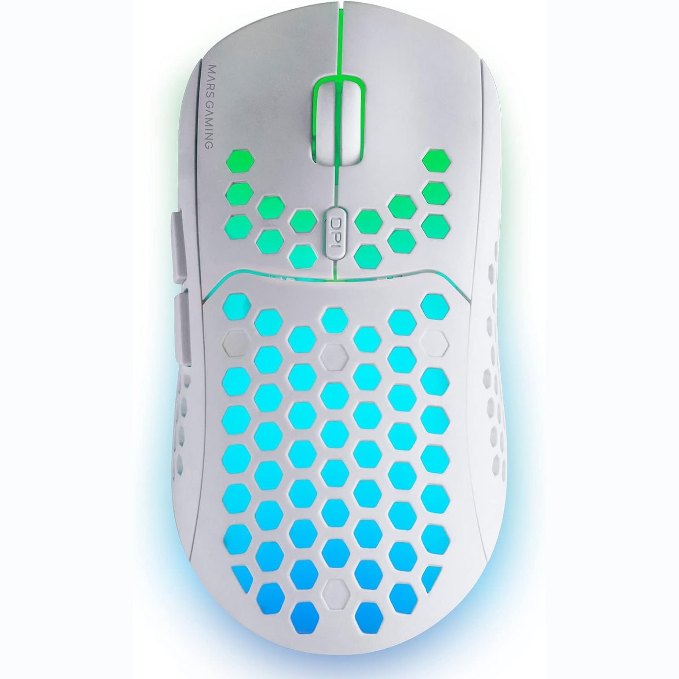 268637 - MARS GAMING MMW3W Maus Pa Tel për Lojëra, RGB Flow, Ultra i Lehtë 79g, 3200DPI, i Bardhë