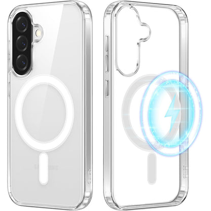 274480 - Yoedge - Mbështjellëse magnetike transparente për Samsung Galaxy A56 6.7", [E pajtueshme me MagSafe] Silikon ultra i hollë TPU + mbulesë mbrojtëse për PC, rezistente ndaj goditjeve dhe gërvishtjeve për Samsung A56