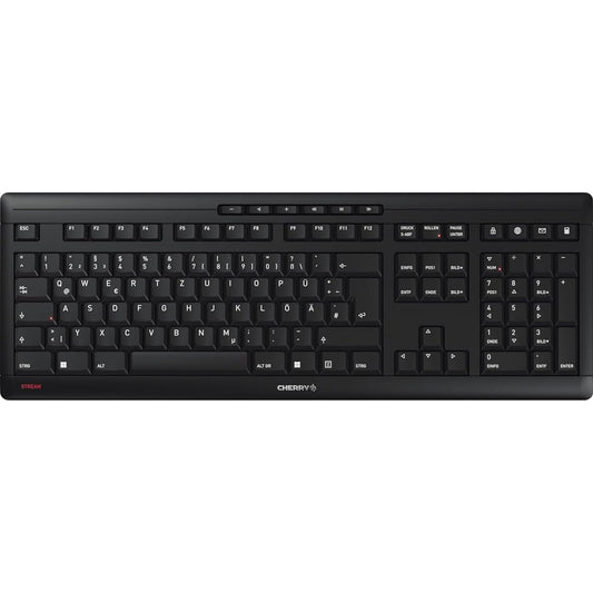 126319 - CHERRY STREAM - Tastierë pa tel  me paraqitje gjermane (QWERTZ), 2.4 GHz, Taste të heshtura.