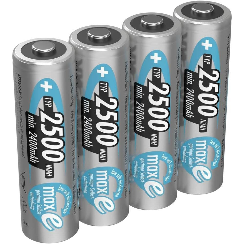 277022 - ANSMANN Bateri të rikarikueshme AA 2500 mAh NiMH 1.2 V (4 copë) - Bateri të rikarikueshme Mignon AA, maxE me vetëshkarkim të ulët