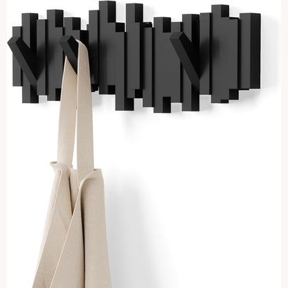 222386 - UMBRA Sticks Grep për Varëse Rrobash me 5 Kunja të Tërheqshme, i Zi
