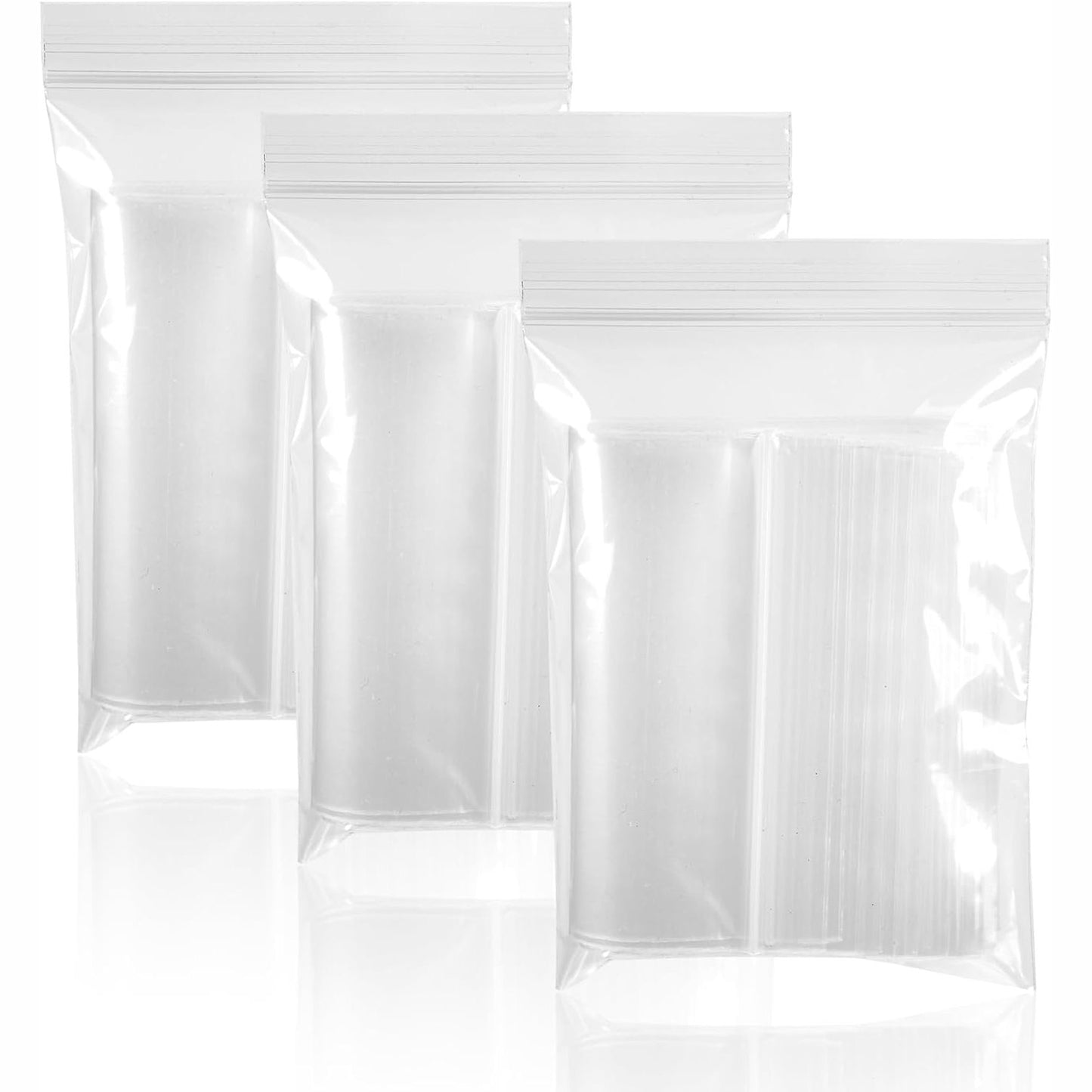 258446 - Qese plastike të vogla transparente, 4x6 cm, të ripërdorshme, 300 copë