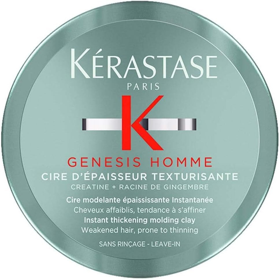 300620 - KERASTASE GENESIS HOMME - Dyll Teksturizues dhe Trashësues për Stilim, +70% Trashësi e Menjëhershme, përfundim mat, kreativë + rrënjë xhenxhefili, për flokë të hollë dhe të dobët.
