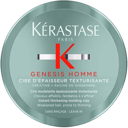 300620 - KERASTASE GENESIS HOMME - Dyll Teksturizues dhe Trashësues për Stilim, +70% Trashësi e Menjëhershme, përfundim mat, kreativë + rrënjë xhenxhefili, për flokë të hollë dhe të dobët.