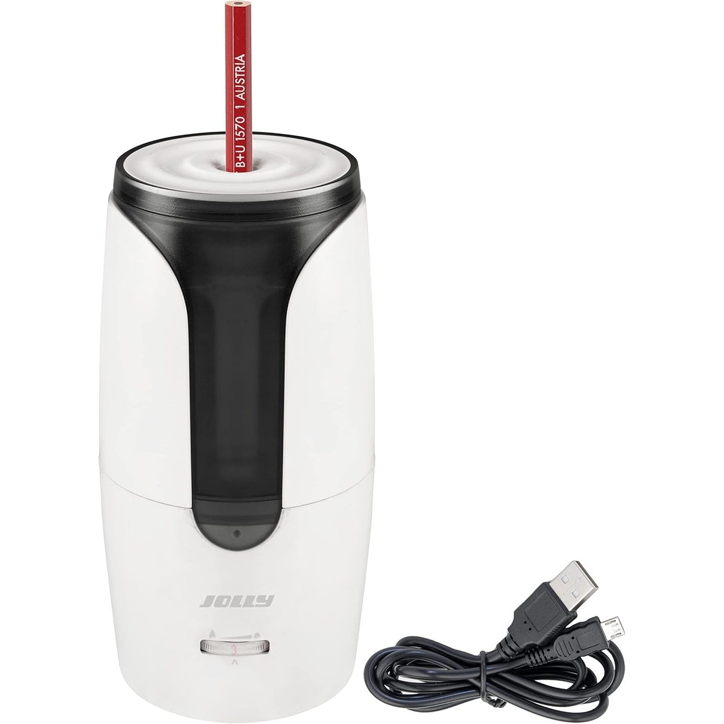 188885 - JOLLY HERBERT Mprehëse Elektrike për Lapsa, Madhësi e Madhe, e Përshtatshme për Lapsa Artistic dhe me Majë, me Ndalesë Automatike, e Bardhë