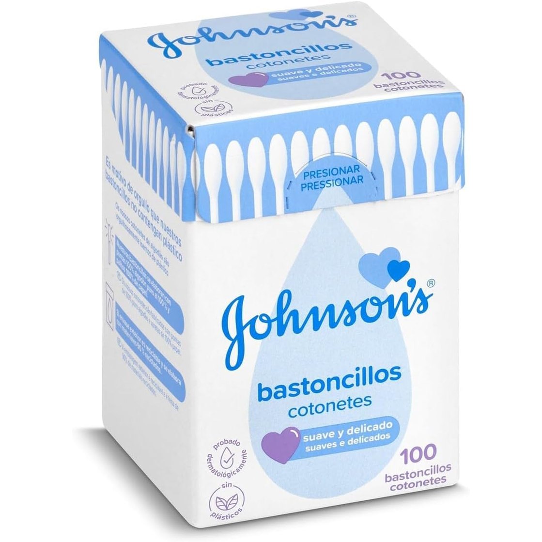 276000 - JOHNSON'S BABY Shtupa pambuku për foshnje, fëmijë dhe të rritur (1 x 100 copë) | 100% pambuk i pastër