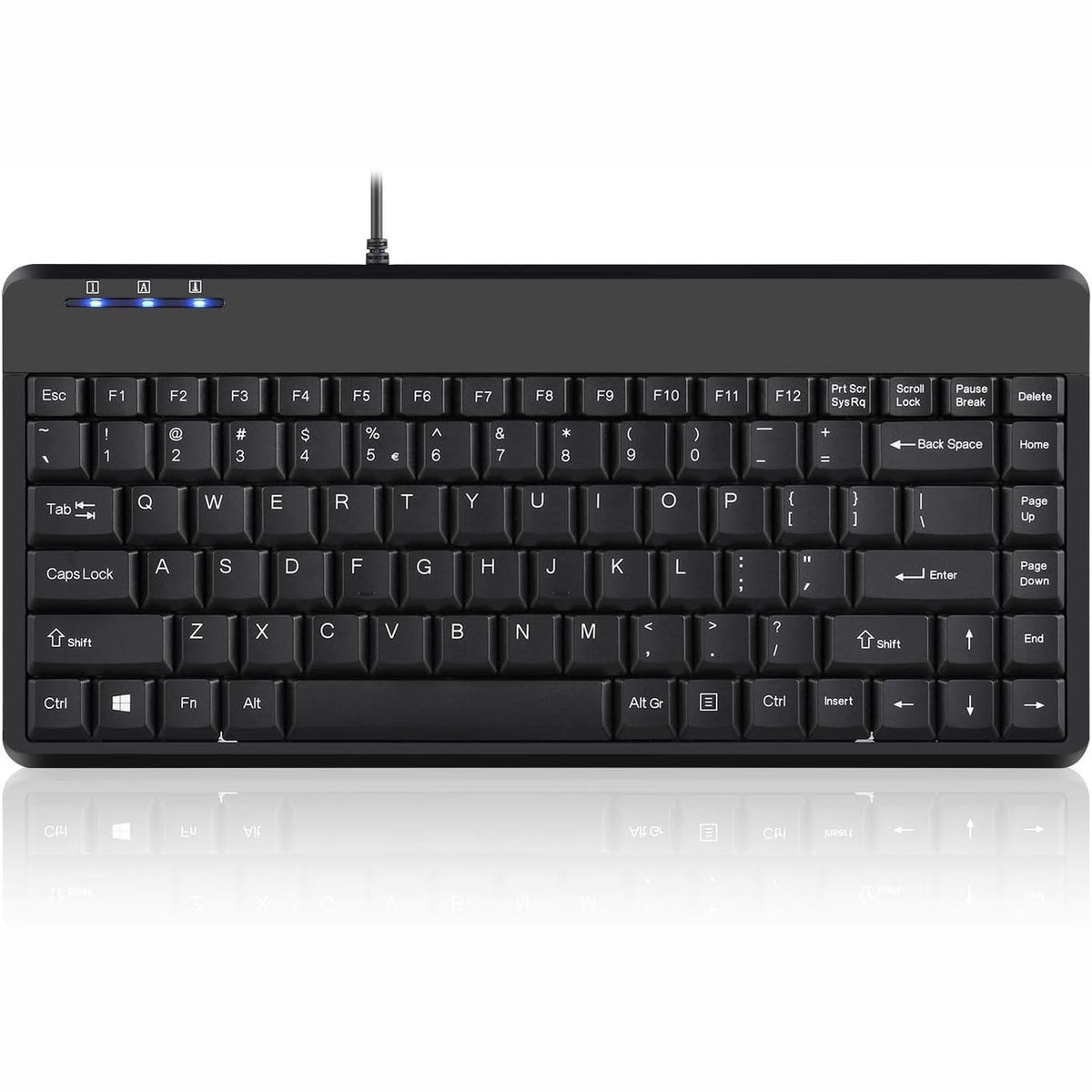 310047 - PERIXX Mini-tastierë USB me kabllo PERIBOARD-409H, 2 shpërndarës USB, e zezë