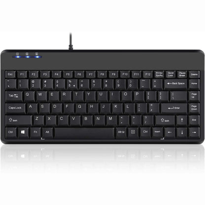 310047 - PERIXX Mini-tastierë USB me kabllo PERIBOARD-409H, 2 shpërndarës USB, e zezë