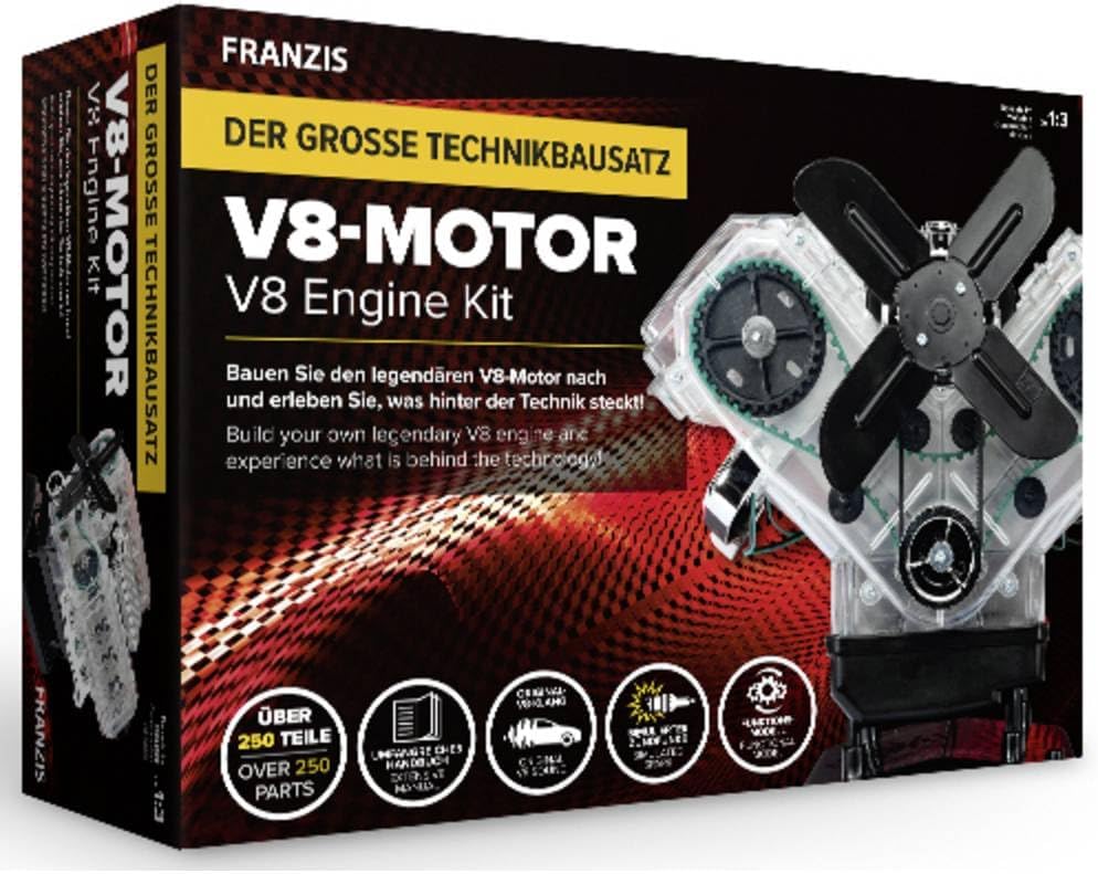 255074 - FRANZIS Kit teknik 67114 me motor V8, rikrijoni motorin legjendar V8