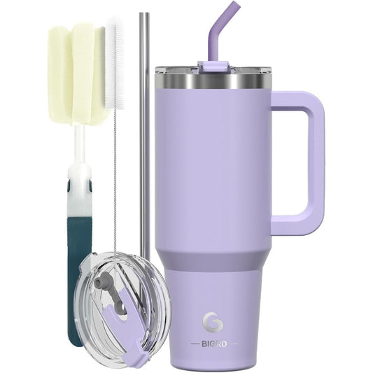 220425 - BIGRD Shishe uji e izoluar 1.2L (1180ml), çelik inox 304, izolim i dyfishtë me vakum, pa BPA, vjollcë