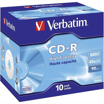 310493 - Verbatim - CD-R me kapacitet të lartë 800MB - shpejtësi djegieje 40x - Kuti bizhuterish me 10 copë