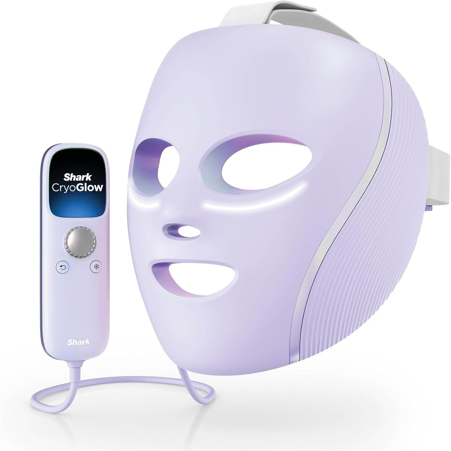 320842 - Maskë LED Shark CryoGlow, me ftohje të konturit të syve, LED të kuq dhe blu, fototerapi me dritë infra të kuqe, USB-C, telekomandë, çantë ruajtjeje, rripa të rregullueshëm.