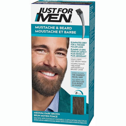 311833 - JUST FOR MEN Ngjyrë flokësh për mjekër dhe mustaqe, kafe e errët M40