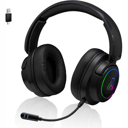295221 - G-LAB - Korp Iridium - Kufje Lojërash Pa Tel dhe Bluetooth 2.4GHz, Audio me Cilësi të Lartë, Mikrofon i Lëvizshëm, Jetëgjatësi Baterie 45 Orë, Ndriçim RGB, Kufje prej Lëkure - Kufje Lojërash për PS5, PS4, PC, Switch, Android, iOS