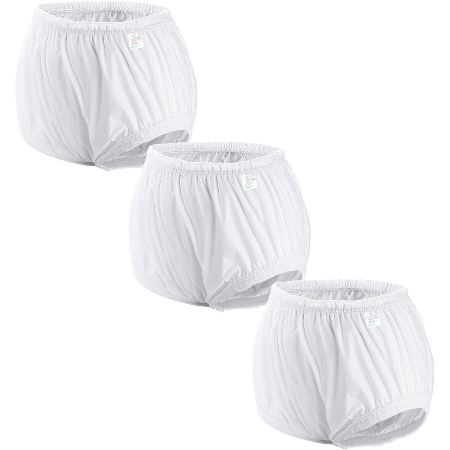 316027 - MBULESA për Inkontinencë Carer, 3 copë, pelena, të ripërdorshme, pantallona gome të papërshkueshme nga uji, unisex, të bardha, madhësia XL