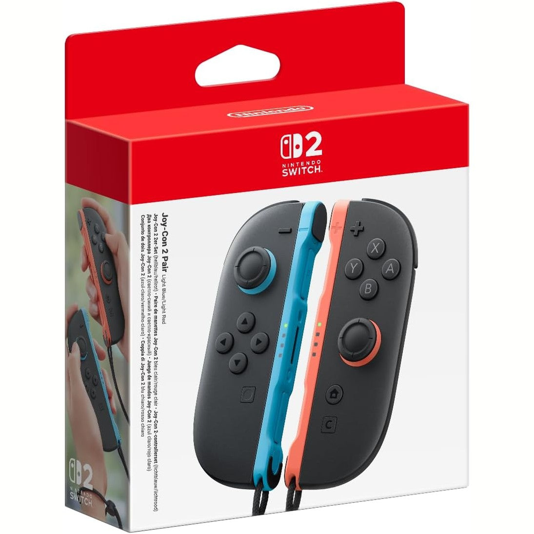 308682 - Nintendo Joy-Con 2 2er-Set (hellblau-hellrot), Wireless (Bluetooth)