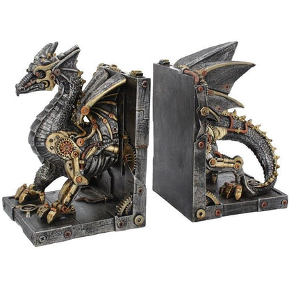 183271 - NEMESIS NOW Mbajtëse Librash Modeli Dracus Machina, 27 cm, Material Bronz