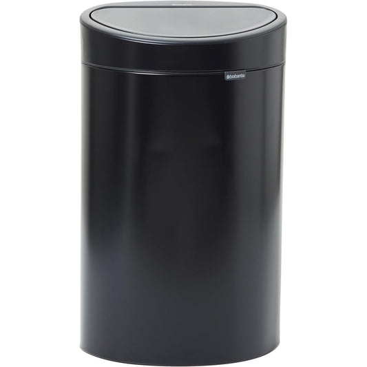 213045 - BRABANTIA Kosh Mbeturinash me futje plastike të lëvizshme, i zi mat, 40 L.