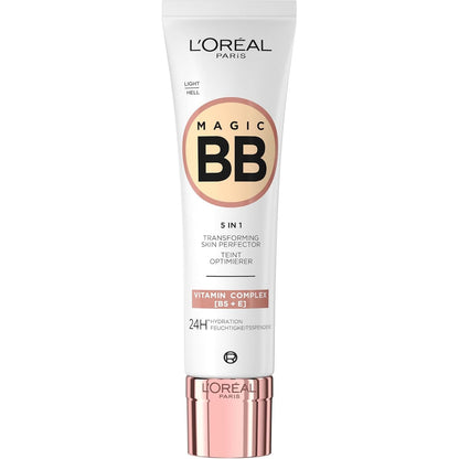 317833 - L'ORÉAL PARIS Krem BB C'est Magic - Përsosës i Lëkurës 5-në-1 - Krem Hidratues me Ngjyrë 24H - Të gjitha llojet e lëkurës - Mbulim i lehtë dhe natyral - SPF 11 - Nuanca: E çelët (02) - 30 ml
