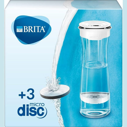 239889 - BRITA Shishe filtri për ujë të bardhë grafit - Kapacitet 1.3 L, 3 filtra MicroDisc të përfshirë, Redukton disa PFAS, klorin dhe grimcat e imëta