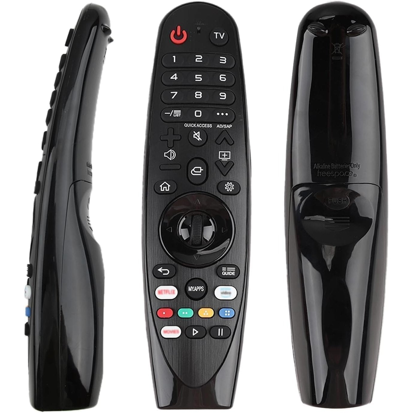 267057 - Telekomandë universale për televizorë LG, zëvendësuese për LG AN-MR20GA/19BA/18BA/650A, ergonomike për LG HD, LCD, LED, HDTV, OLED (PA funksion zëri dhe PA funksion treguesi)