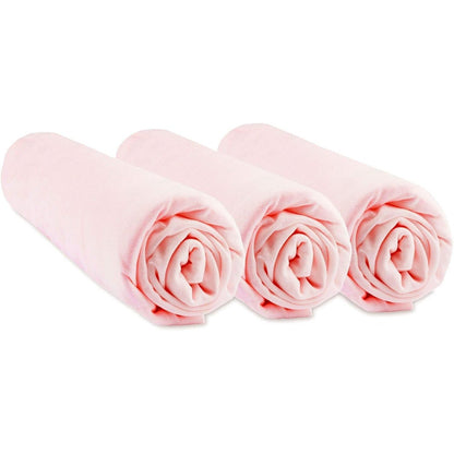 317614 - Easy Dort - Set me 3 çarçafë të montuar - 40x80 cm - Bambu hipoalergjik - Rozë - I çertifikuar Oeko-Tex
