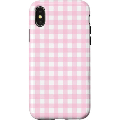 276832 - Mbrojtëse rozë me kuadrata për iPhone X/XS