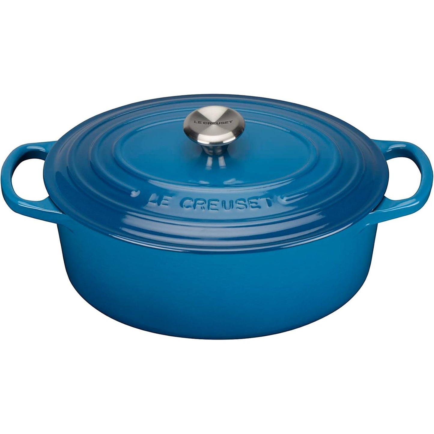 191032 - LE CREUSET SIGNATURE Enë Gize me Kapak, Ø 25cm, Ovale, E Përshtatshme për Të Gjitha Llojet e Sobave dhe Induksionin, Vëllimi: 3.2L, Pesha: 3.672kg, Ngjyra: Marsejë