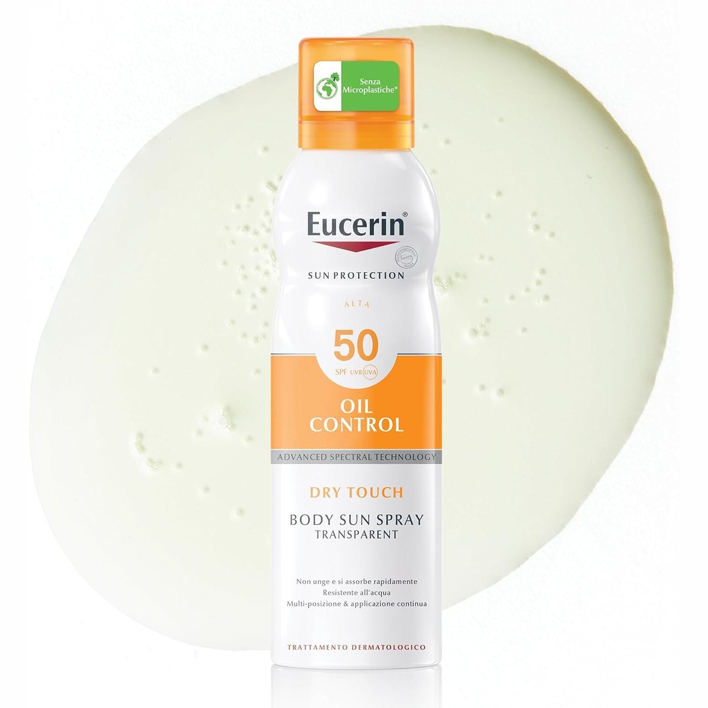 271622 - EUCERIN Krem dielli Oil Control Body Sun Transparent Dry Touch SPF 50, 200 ml, me filtra UVA/UVB, për lëkurë të ndjeshme dhe të prirur ndaj akneve