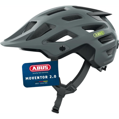 292235 - ABUS Helmetë MTB Moventor 2.0, Helmetë e rehatshme për biçikletë jashtë rrugës, për burra dhe gra, Gri mat, L