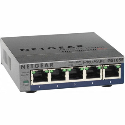 268156 - NETGEAR Ndërprerës GS105E-100PES, Gigabit Ethernet, 5 porta, VLAN, energji e gjelbër, i menaxhuar me Smart PLUS