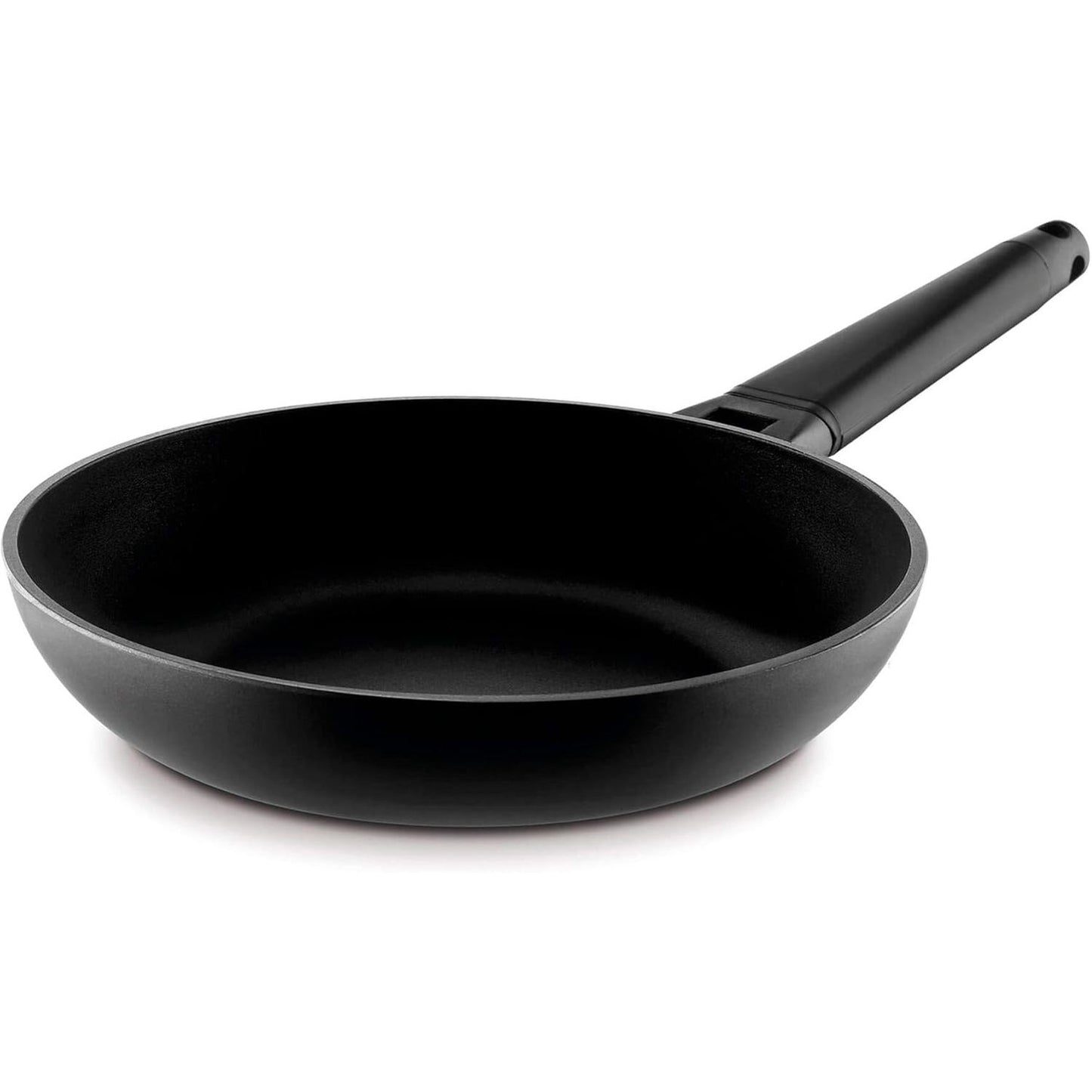 217786 - CASTEY Tigan Klasik me Induksion, Modeli 4-24, i Zi, 24 cm, Alumini, Dorezë e Lëvizshme, Veshje Jo-Ngjitëse, Pa PFOA, Bazë e Plotë me Induksion