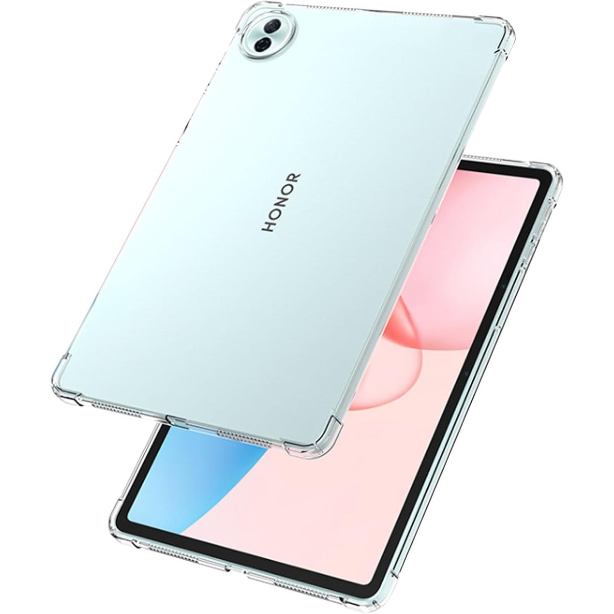 295419 - MBROJTËSE ZZJOOOJ PËR HONOR PAD 10, 12.1 INÇ 2025, Mbrojtëse prej silikoni ultra transparente, rezistente ndaj goditjeve, me cepa të përforcuar, Mbulesë transparente e hollë dhe e butë prej TPU