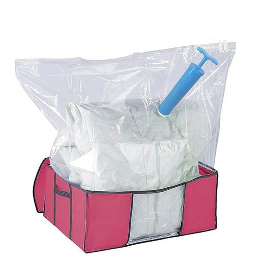 204805 - VOUNOT® - Set XXL me 2 qese ruajtjeje me vakum, ideale për ruajtjen e jorganëve dhe mbulesave