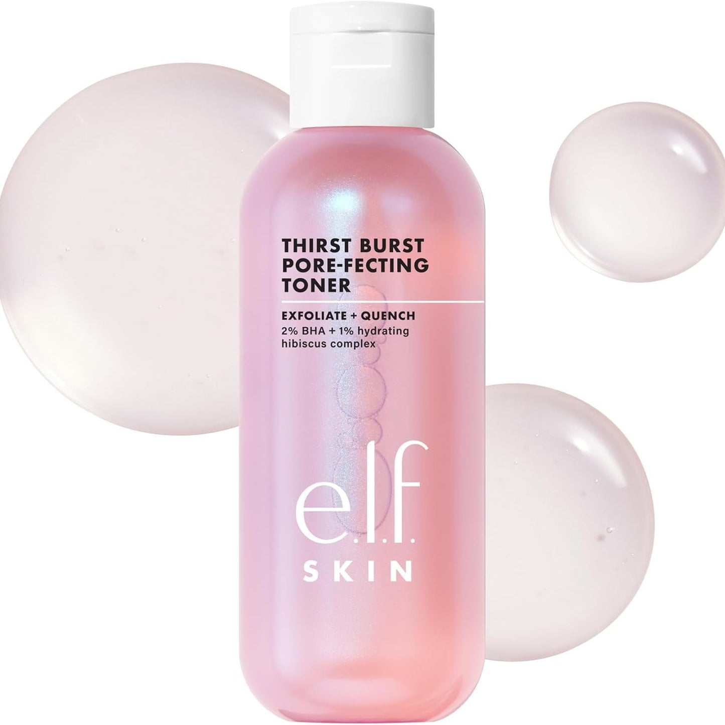 272234 - elf Tonik për fytyrën Thirst Burst, redukton poret, zbut dhe mbush, i pasuruar me acid salicilik, vegan dhe pa mizori.