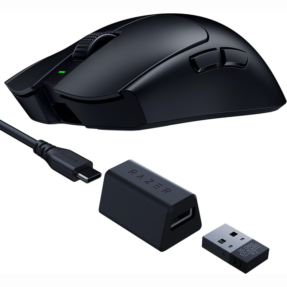 309557 - RAZER Viper V3 Pro SE - Maus pa tel për lojëra ultra i lehtë për eSports - 54g - Sensor Focus Pro 35,000 DPI - Pa tel me shpejtësi të lartë - Jetëgjatësi baterie 95 orë - Prekje e butë - PC/Mac | E zezë