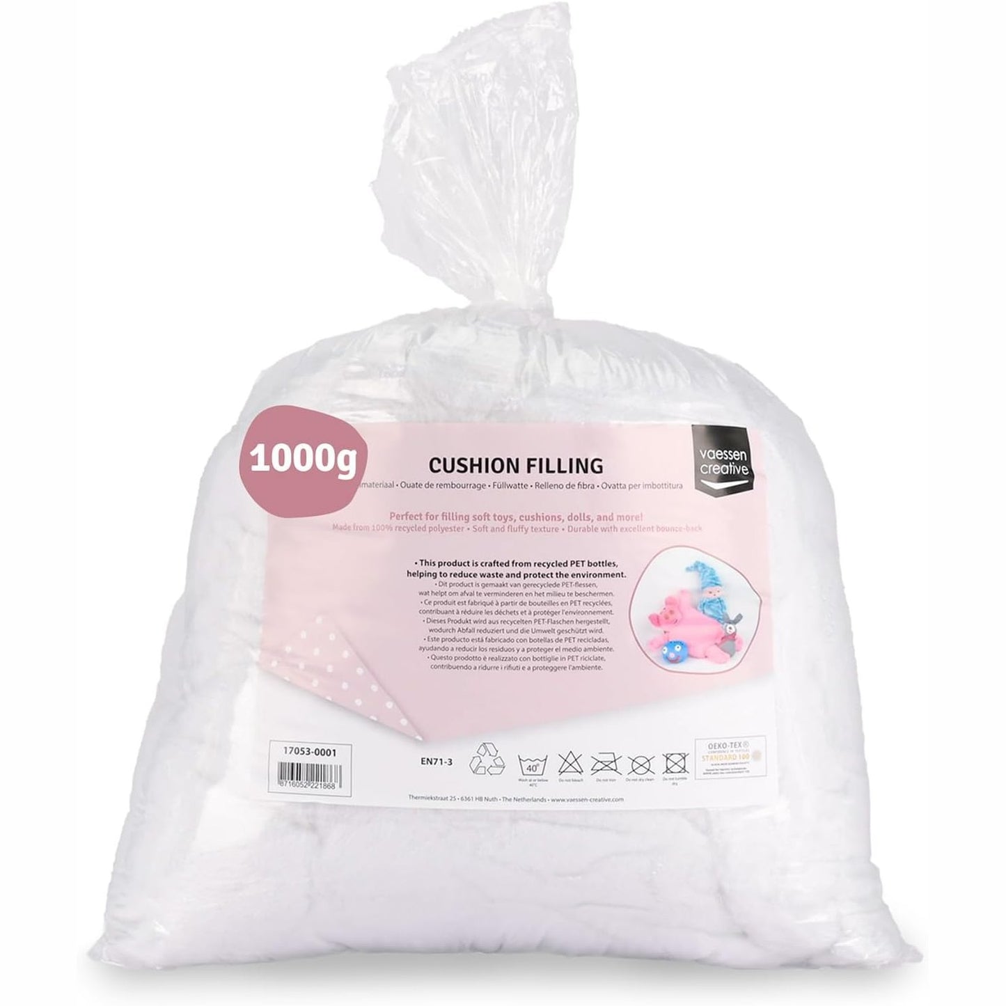 215127 - VAESSEN CREATIVE Mbushje Kreative - 1000g - Mbushje e Butë Poliesteri