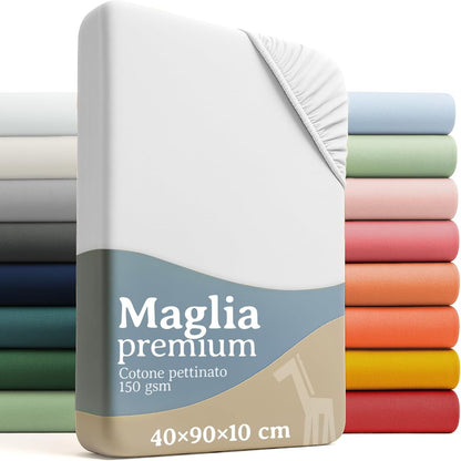 302573 - ÇARÇAF LALENI Premium, 40x90cm, 100% Pambuk, Oeko-TEX, Set me 2 copë, i Bardhë