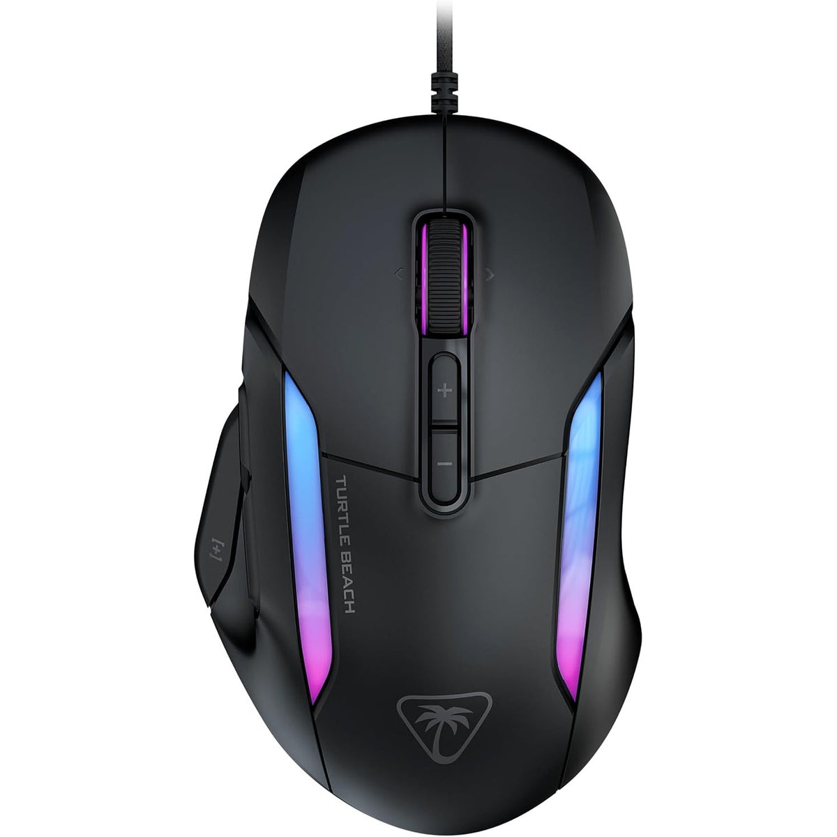 299205 - TURTLE BEACH Kone II – Maus Lojërash RGB Ergonomik, Sensor Optik 26K DPI, Çelësa Optikë me Jetëgjatësi 100 Milion Klikimesh, 23 Funksione të Programueshme, Rrotë Lëvizëse 4D, E Zezë