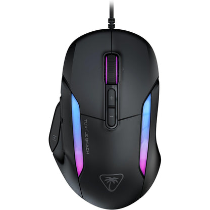 299205 - TURTLE BEACH Kone II – Maus Lojërash RGB Ergonomik, Sensor Optik 26K DPI, Çelësa Optikë me Jetëgjatësi 100 Milion Klikimesh, 23 Funksione të Programueshme, Rrotë Lëvizëse 4D, E Zezë
